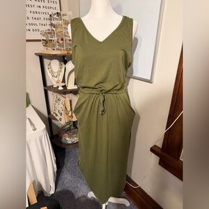 Olive Green Midi Dress